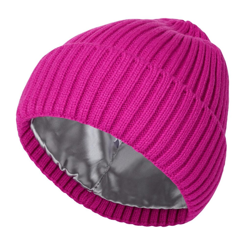 7440 Satin Lined Beanie , Winter Hats , Slouchy Silk Lined Beanie, Warm